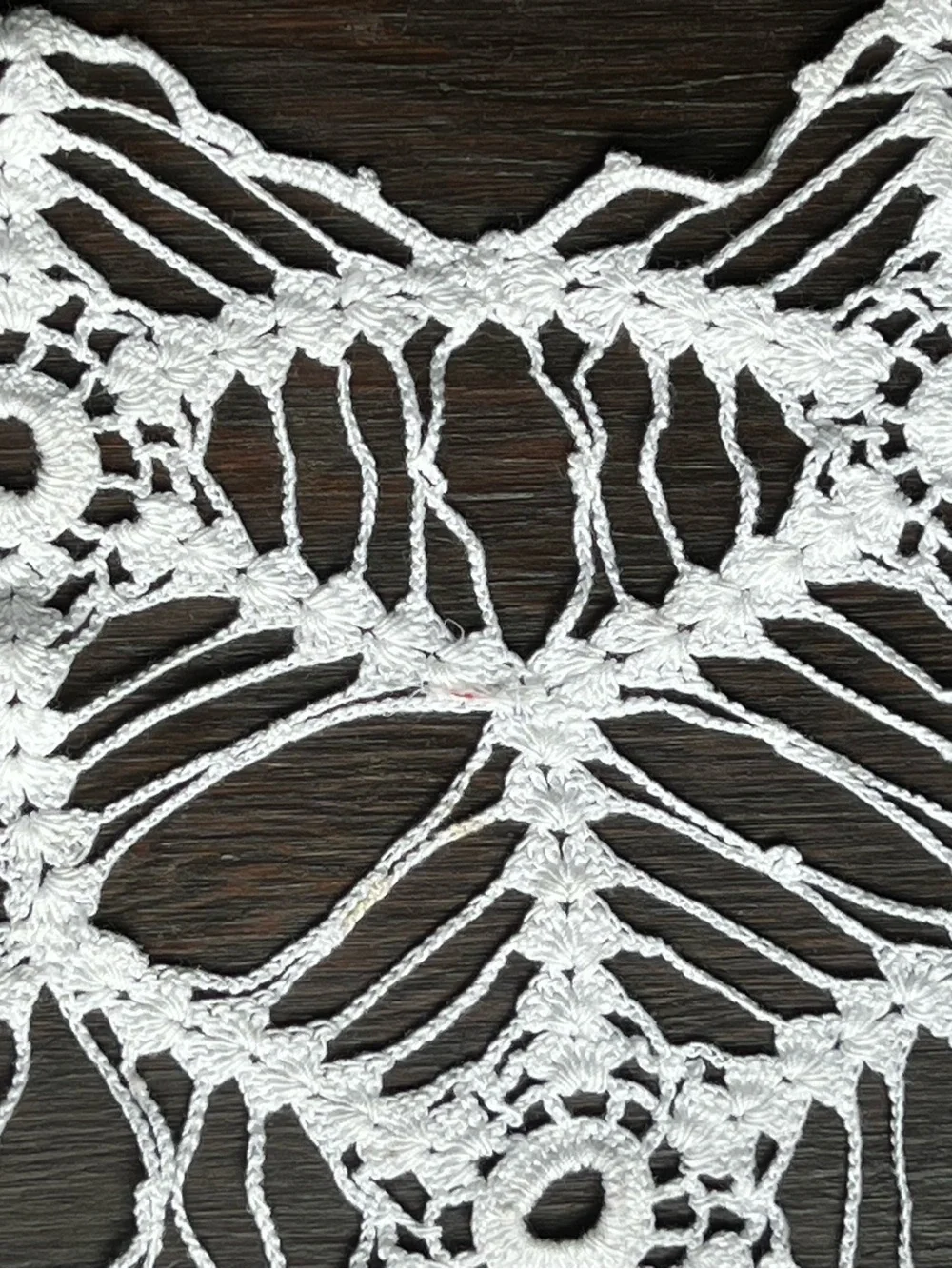 Handmade White Crochet Lace Panel